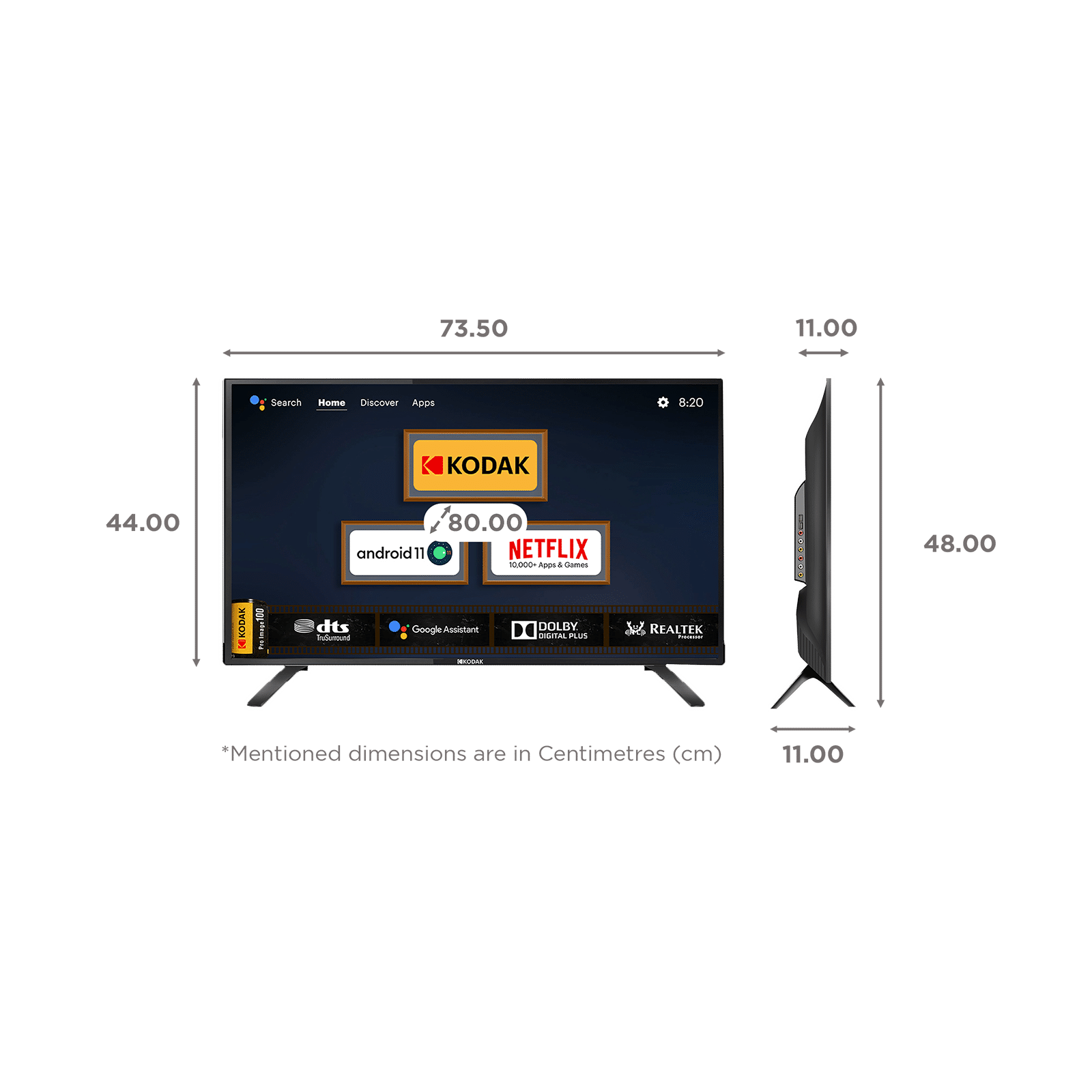 Buy Kodak 9xpro 80 Cm 32 Inch Hd Ready Led Smart Android Tv With Dolby Audio Online Croma 8065